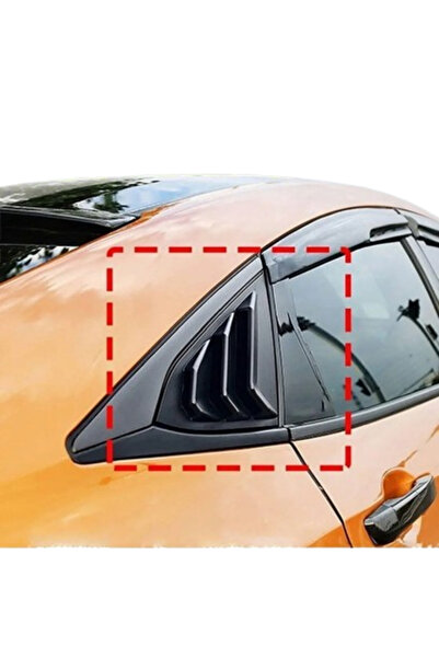 beyaztuning Hyundai Elantra Kelebek Cam Kaplama Vizörü Parlak Siyah 2021