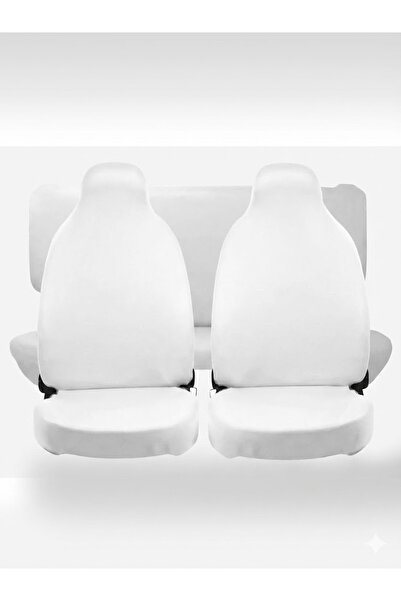 VEMAKS DÜZ BEYAZ İKİ ÖN SERVİS KILIFI OTO KOLTUK KILIFI