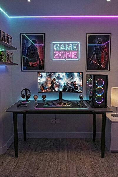 Retodesign 120 Gaming Oyun Çalışma Masası Antrasit Masa Ofis Masası 7120-