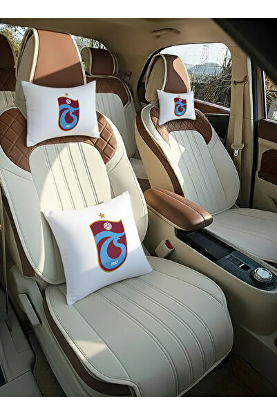 Butik طقم من 3 قطع من وسادة الرقبة والظهر للسيارة بشعار نادي ترابزون سبور، وس...