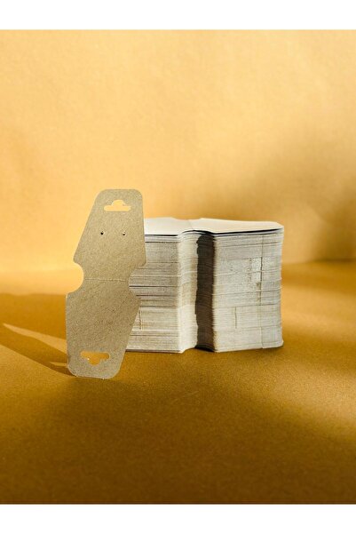 Orbak Kağıt 100 Τεμάχια Λευκή/Γκρι Κάρτα Κοσμημάτων 12,2×5x3 εκ. – Κάρτα Παρο...