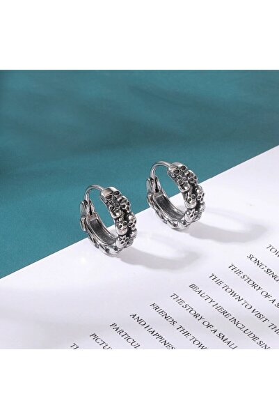 northstarshop حلقة أذن رجالية من الفولاذ 316L بتصميم جمجمة قوطية عتيقة ذات شر...