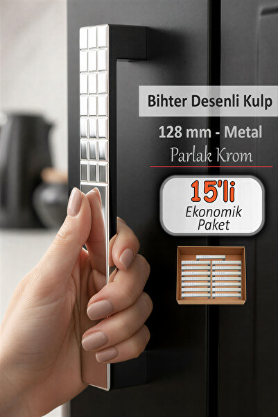 GLASWEN 15 komada Bihter Sa deznom hromiranih kuhinjskih ručki - metalni name...