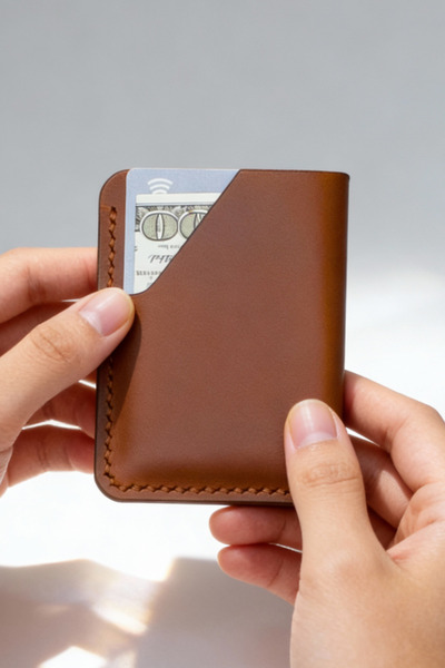 luvo Χειροποίητη θήκη καρτών από γνήσιο δέρμα Ιταλικής Κατασκευής με Ιταλική ...