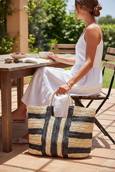 ANJEA Смугаста ручна сумка для щоденного використання та пляжу