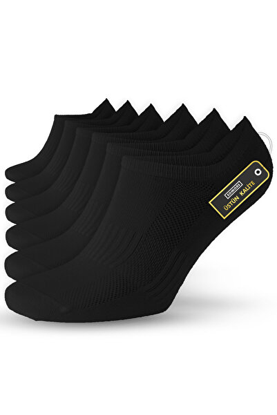 SONNORS Unisex Sneaker Women Men Socks Black 6 Pairs