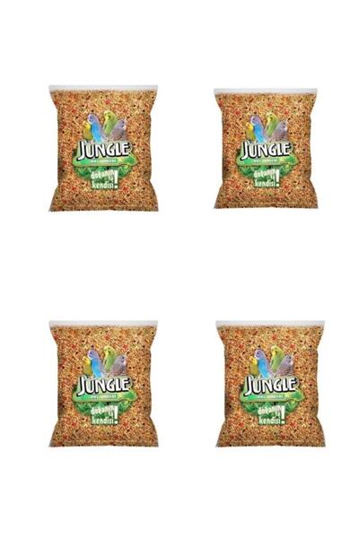 Jungle Poşet Muhabbet Kuşu Yemi 500 gr X 4 Adet Gaga Taşı Hedıyeli