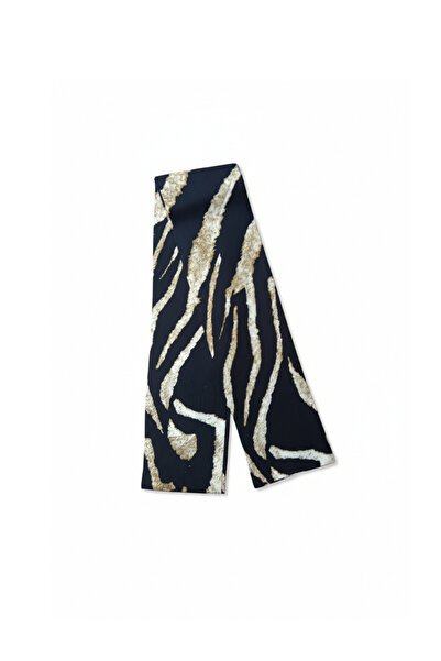 maia وشاح فيسكوز بنقشة الحمار الوحشي الذهبي – 100×7 سم – نمط عصري جذاب