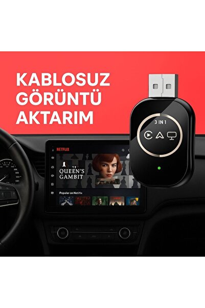 RADOON YENi VERSİYON EKRAN YANSITMA (APPLE UYUMLU) CARPLAY ANDROİD AUTO ADAPTÖRÜ
