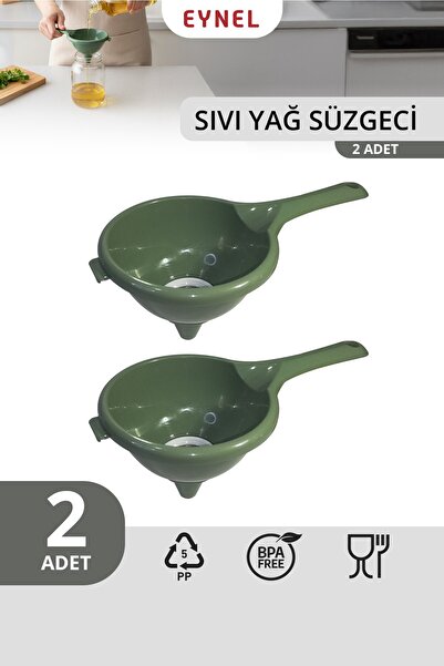 Eynel 2 Adet Sıvı Yağ Süzgeci, Asılabilir Saplı Sıvı Yağ Süzme Aleti (Asortili)
