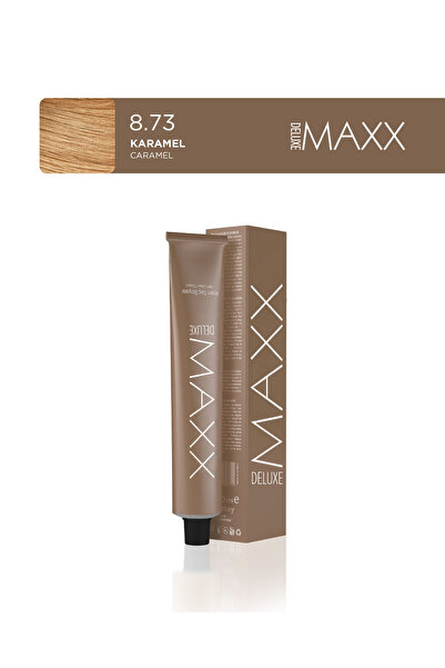 MAXX DELUXE Tüp Saç Boyası 100 ml 8.73 Karamel
