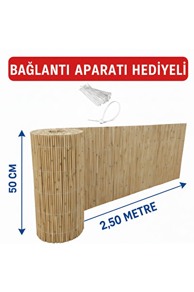 Bygolden Kamış Hasır,bahçe Çiti,balkon Çiti,gölgelik 50 Cm X 2,50 Metre