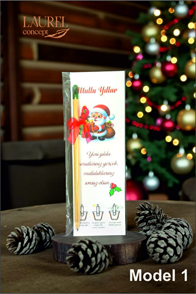 partiyy 15 Adet Yılbaşı Tohumlu Kalem hediyelik