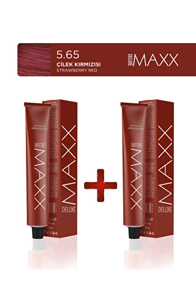 MAXX DELUXE 2'li Tüp Saç Boyası 100 ml 5.65 Çilek Kırmızısı