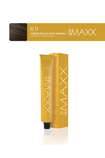 MAXX DELUXE Tüp Saç Boyası 100 ml 6.11 Yoğun Küllü Koyu Kumral
