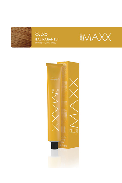 MAXX DELUXE Tüp Saç Boyası 100 ml 8.35 Bal Karameli