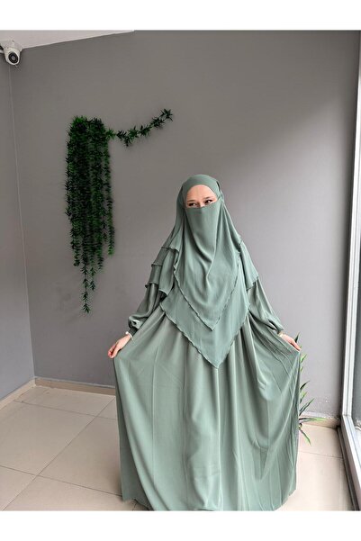 Yüsra Collection Papatya Nakışlı Liza Elbise Ve Kısa Sufle 2”li Takım