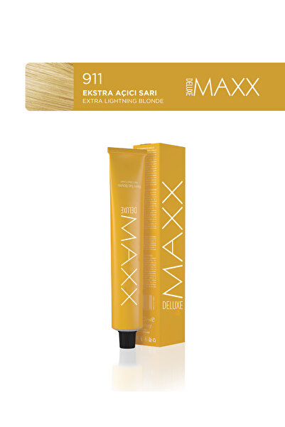 MAXX DELUXE Tüp Saç Boyası 60 ml 911 Ekstra Açıcı Sarı
