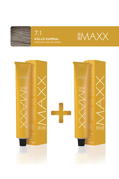 MAXX DELUXE 2'li Tüp Saç Boyası 60 ml 7.1 Küllü Kumral