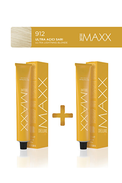 MAXX DELUXE 2'li Tüp Saç Boyası 60 ml 912 Ultra Açıcı Sarı