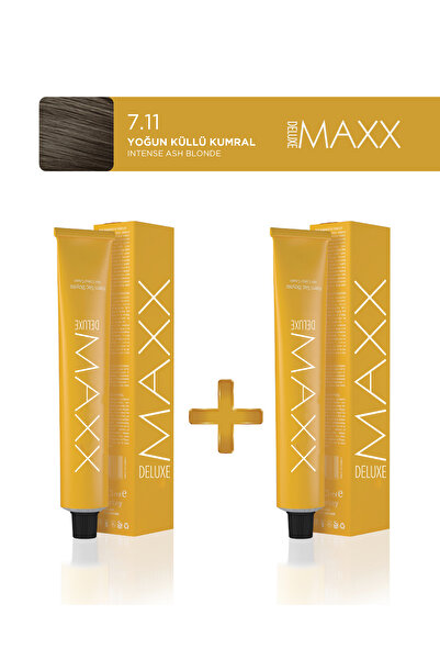 MAXX DELUXE 2'li Tüp Boya 60 ml 7.11 Yoğun Küllü Kumral
