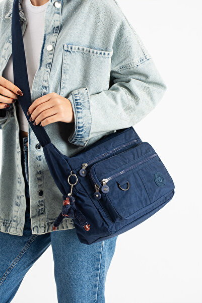 Kılinkır Geantă Messenger cu buzunare multiple, curea încrucișată, țesătură r...