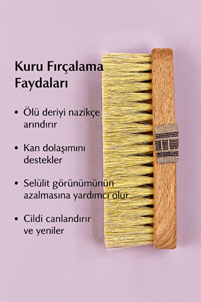 Efsoon Organics Türk Hamamı Fırçası - Duş Fırçası Vücut Fırçası Sert Kıllı Se...