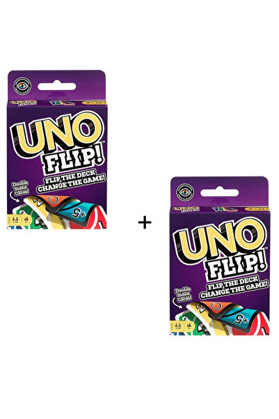 Revoon لعبة أونو فليب! (عبوة من قطعتين) - لعبة عائلية ممتعة مع بطاقات حركة جديدة