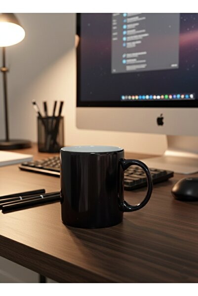 KH Seramik Kupa Siyah Mutfak Sunum Hediye