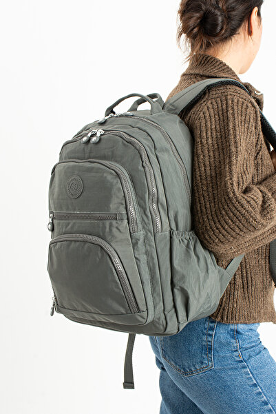 Sanmorris SRG Unisex Suya Dayanıklı Krinkıl Kumaş Çok Gözlü Orta Boy Laptop O...