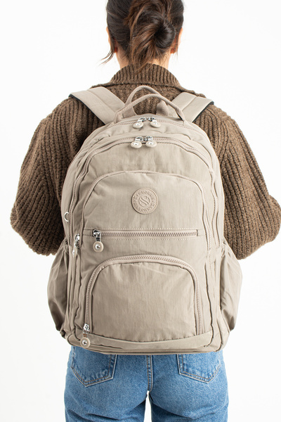 Sanmorris SRG Unisex Suya Dayanıklı Krinkıl Kumaş Çok Gözlü Orta Boy Laptop O...