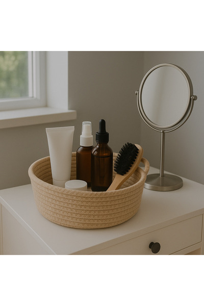 EGE ÖRGÜM Coș Decorativ Baie Bucătărie Organizator Cameră 20x6 cm