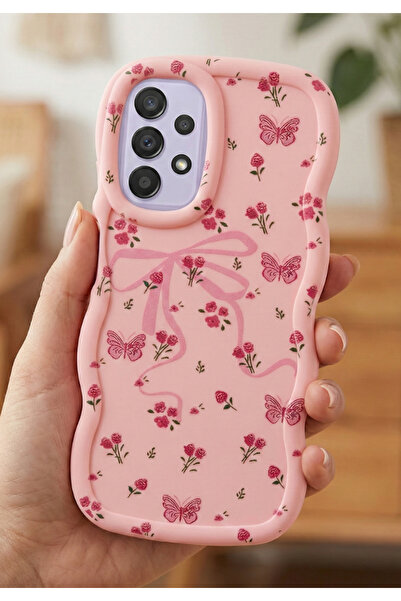 Rivor Samsung Galaxy A52 & A52s Uyumlu Kılıf Kamera Çıkıntılı Kurdele Ve Çiçe...