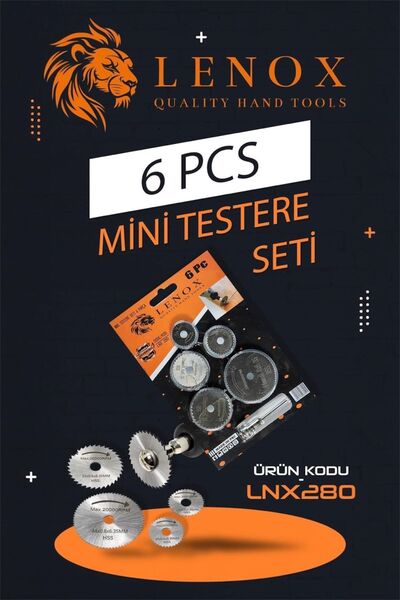 Lenox Tools 6 Parça Mini Testere Seti Hassas Kesim Diski, Dremel Uyumlu Küçük Kesme Aparatı