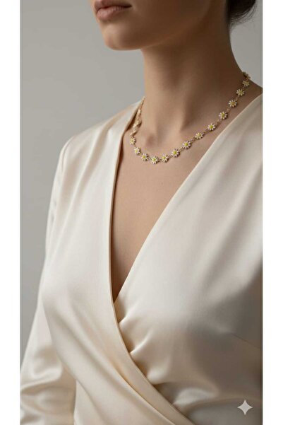 MDGS COLLECTİON PAPATYALI ÇELİK KOLYE