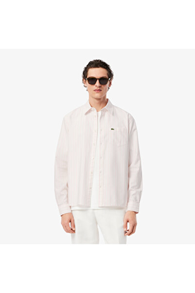 Lacoste Regular Fit Striped Oxford Shirt - CH5623-00-DHI