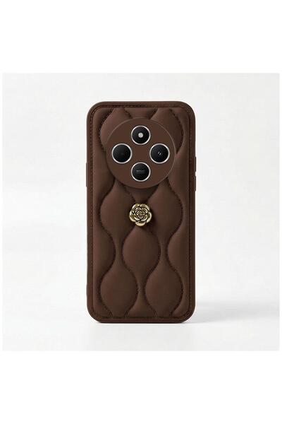 Zebana حافظة جلدية متوافقة مع هاتف Xiaomi Redmi 14C Zebana Camellia باللون البني