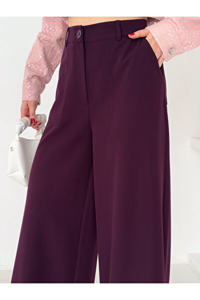 Vuntal BUTİK Pantaloni Palazzo cu picioare largi duble