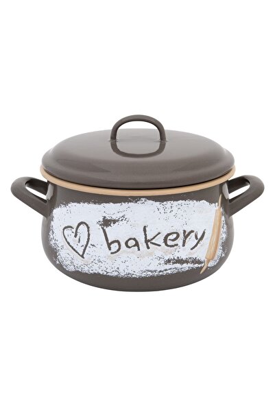 Metalac Oală de 4l cu capac de sticlă emailată pentru brutărie/20cm/4l