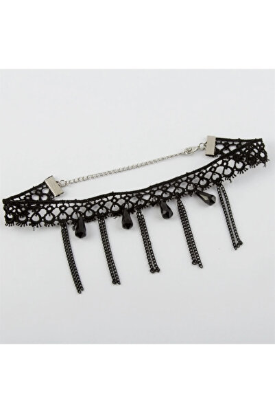 Generic Brand New Season Lace Necklace with Crystal Chain Dangle