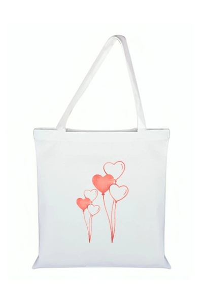 Özcan Tasarım Heart Printed Cloth Bag - Heart Bag