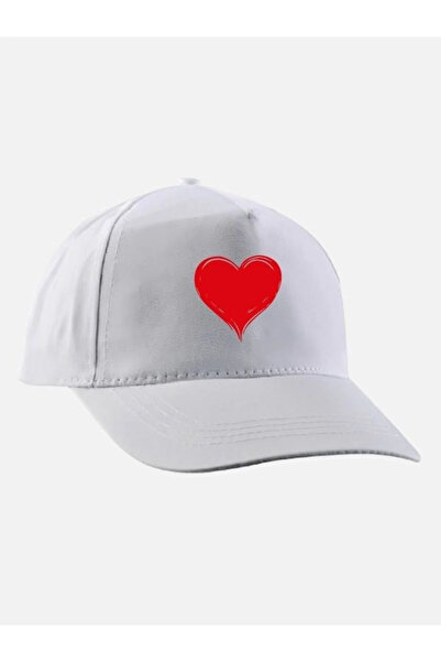 Özcan Tasarım Heart Printed Hat - Covered Hat