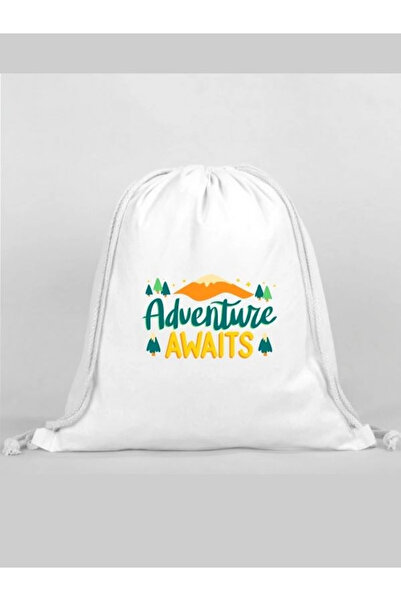 Özcan Tasarım حقيبة ظهر مطبوعة على شكل قافلة - حقيبة رياضية برباط