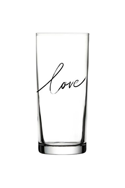 Özcan Tasarım كأس راكيا مطبوع عليه كلمة الحب - كأس راكيا موديل الحب