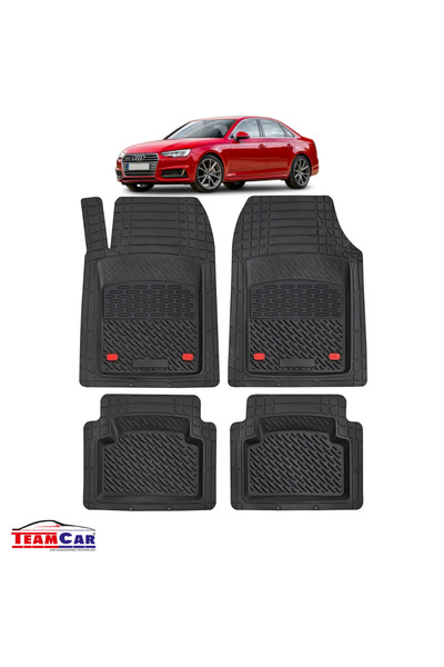 TEAMCAR Πατάκια αυτοκινήτου τύπου δίσκου συμβατά με Audi A4 B9 Sedan (20162024)