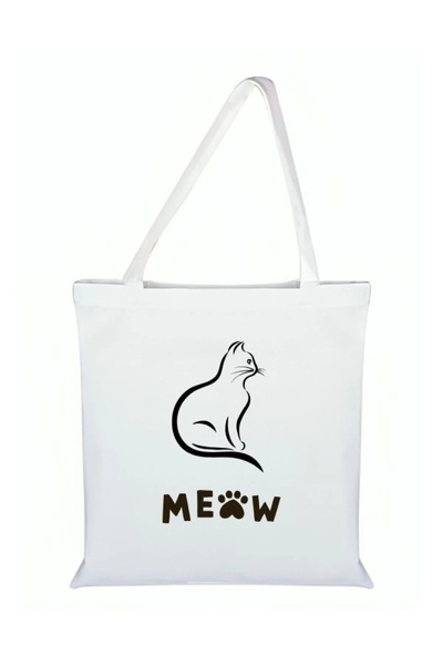 Özcan Tasarım Cat Printed Tote Bag - Cat Bag