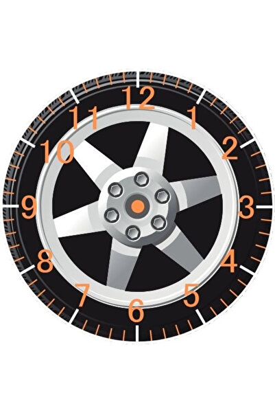 Özcan Tasarım Lastik Model Duvar Saati - Lastik Saat