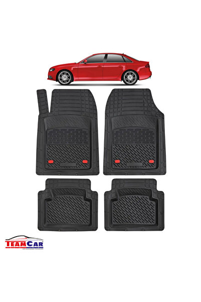 TEAMCAR Πατάκια αυτοκινήτου τύπου δίσκου συμβατά με Audi A4 B8 Sedan (2008-2015)