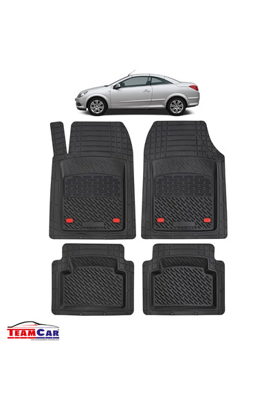 TEAMCAR Πατάκια Αυτοκινήτου Συμβατό με Τύπος Συρταριού Opel Astra H (Mk5) Cou...