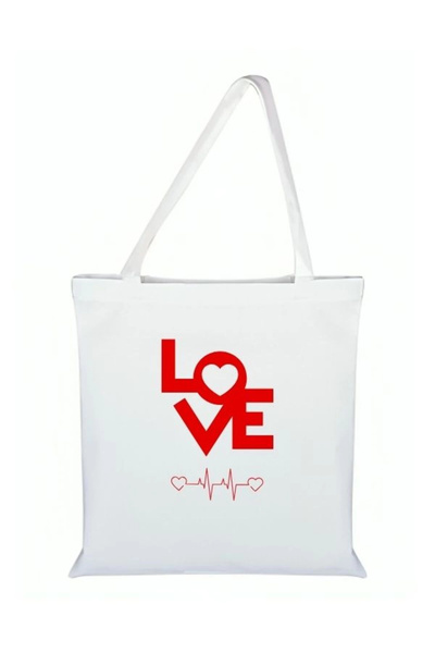 Özcan Tasarım Love Printed Tote Bag - Love Written Bag
